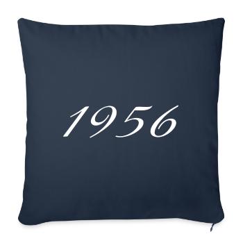 Cadeau d’anniversaire 1956, Original depuis 1956 - Housse de coussin décorative 45 x 45 cm - bleu marine - Devant