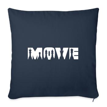 Chess move - Sofa pillowcase 17,3'' x 17,3'' (45 x 45 cm) - navy - Front