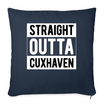 Cuxhaven straight outta cuxhaven - Sofakissenbezug 45 x 45 cm - Navy - Vorne