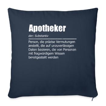 Pharmazeut Pillendreher Apotheke Apotheker - Sofakissenbezug 45 x 45 cm - Navy - Vorne