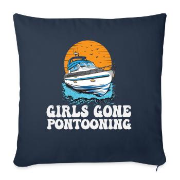 Girls Gone Pontooning Girls Trip Drinking Party - Sofakissenbezug 45 x 45 cm - Navy - Vorne