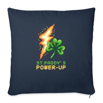 St. Patricks Day Gaming St. Paddy's Power-Up - Housse de coussin décorative 45 x 45 cm - bleu marine - Devant
