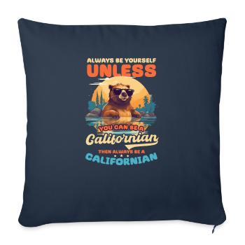 Amoureux de la Californie vous-même à moins que californien - Housse de coussin décorative 45 x 45 cm - bleu marine - Devant