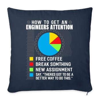 Engineer mechanical engineering electrical engineering gift - Sofa pillowcase 17,3'' x 17,3'' (45 x 45 cm) - navy - Front