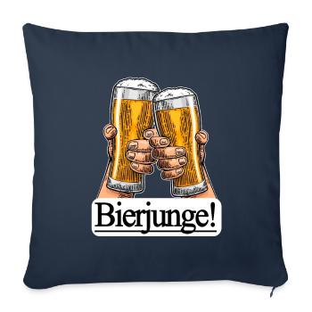 Bierjunge! - Sofakissenbezug 45 x 45 cm - Navy - Vorne