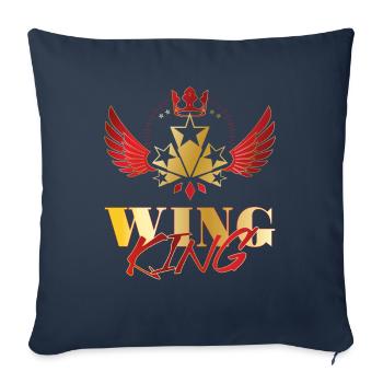 Moto Goldwing Gold Wing King - Housse de coussin décorative 45 x 45 cm - bleu marine - Devant