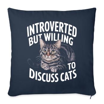 Introvertierter asozialer introvertierter - Sofakissenbezug 45 x 45 cm - Navy - Vorne
