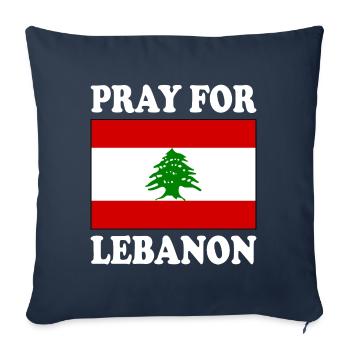 Pray for lebanon - Housse de coussin décorative 45 x 45 cm - bleu marine - Devant