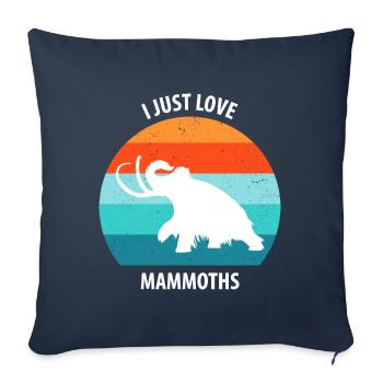 Funny Mammoth Stone Age Ice Age Design Prehistoric - Sofa pillowcase 17,3'' x 17,3'' (45 x 45 cm) - navy - Front