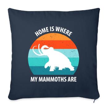 Funny Mammoth Stone Age Ice Age Design Prehistoric - Sofa pillowcase 17,3'' x 17,3'' (45 x 45 cm) - navy - Front