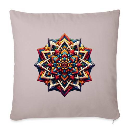 Kunterli - Color Explosion Mandala - Sofa pillowcase 17,3'' x 17,3'' (45 x 45 cm)