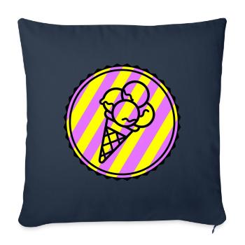Eicreme Eis Icon - Sofakissenbezug 45 x 45 cm - Navy - Vorne
