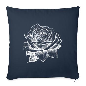rose no2 - Housse de coussin décorative 45 x 45 cm - bleu marine - Devant