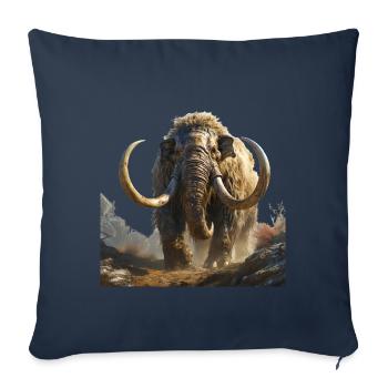 Le mammouth était une créature majestueuse - Housse de coussin décorative 45 x 45 cm - bleu marine - Devant