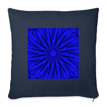 Blue and black star geometric design - Sofa pillowcase 17,3'' x 17,3'' (45 x 45 cm) - navy - Front