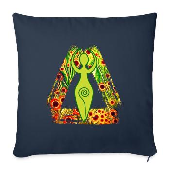 Spiral Goddess E 110 - Sofa pillowcase 17,3'' x 17,3'' (45 x 45 cm) - navy - Front