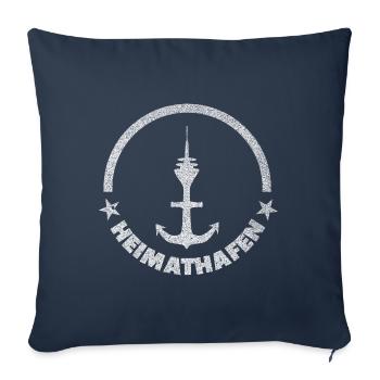 Heimathafen Düsseldorf - Sofakissenbezug 45 x 45 cm - Navy - Vorne