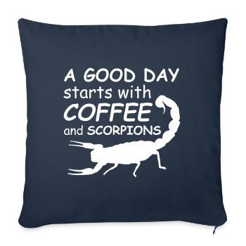 Scorpion - Housse de coussin décorative 45 x 45 cm - bleu marine - Devant
