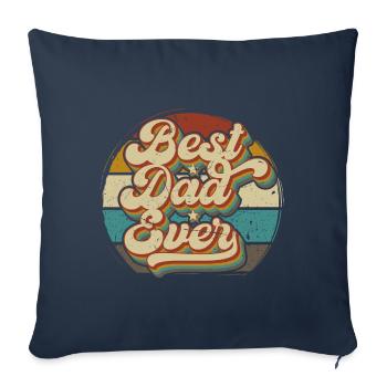 Meilleur cadeau de papa de la fête des pères - Housse de coussin décorative 45 x 45 cm - bleu marine - Devant