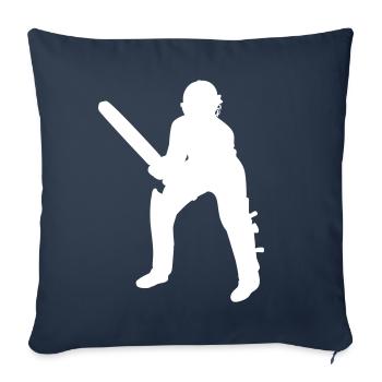 Cricket Batsman Batter - Sofa pillowcase 17,3'' x 17,3'' (45 x 45 cm) - navy - Front