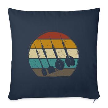 Retro Dartpfeile Vintage Dart Flights Darts - Sofa pillowcase 17,3'' x 17,3'' (45 x 45 cm) - navy - Front