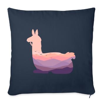Llama - Sofa pillowcase 17,3'' x 17,3'' (45 x 45 cm) - navy - Front
