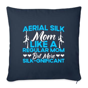 Soie aérienne acrobates aériens Entraînement aérien de yoga Gesc - Housse de coussin décorative 45 x 45 cm - bleu marine - Devant