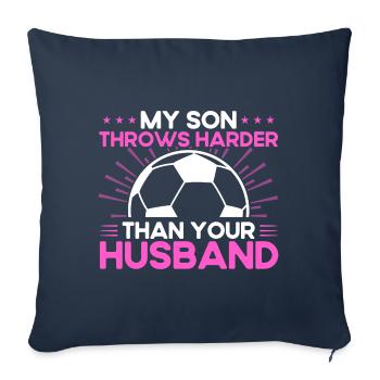 Son Sports Fan Mom Gift - Sofa pillowcase 17,3'' x 17,3'' (45 x 45 cm) - navy - Front