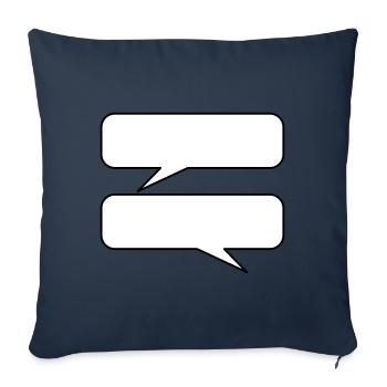 Speech bubbles empty to design your own gift - Sofa pillowcase 17,3'' x 17,3'' (45 x 45 cm) - navy - Front
