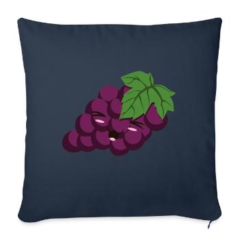 Grapes Fruits Kawaii Grapes - Sofa pillowcase 17,3'' x 17,3'' (45 x 45 cm) - navy - Front
