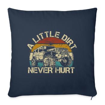 Off Road Off-Road Vehicle 4x4 All-Wheel Drive Car Retro - Sofa pillowcase 17,3'' x 17,3'' (45 x 45 cm) - navy - Front