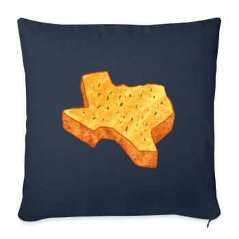 Toast Map Design for lovers of Texas - Sofa pillowcase 17,3'' x 17,3'' (45 x 45 cm) - navy - Front
