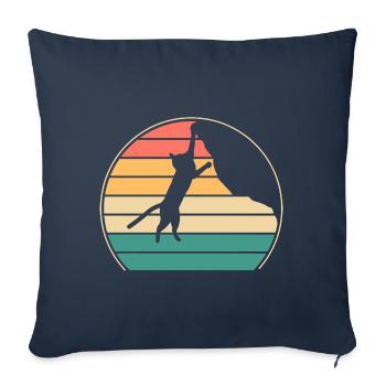 Boulder Cat Rock Climber Climbing Mountain Climb - Sofa pillowcase 17,3'' x 17,3'' (45 x 45 cm) - navy - Front