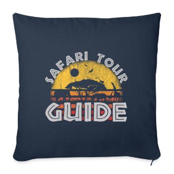 Safari Tour Guide Costume Africa Zoo Tour Tour - Sofa pillowcase 17,3'' x 17,3'' (45 x 45 cm) - navy - Front