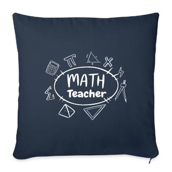 Math Teacher - Housse de coussin décorative 45 x 45 cm - bleu marine - Devant