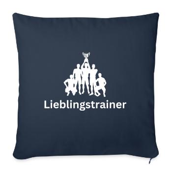 Lieblingstrainer Trainer Sieger Gewinner Pokal - Sofakissenbezug 45 x 45 cm - Navy - Vorne