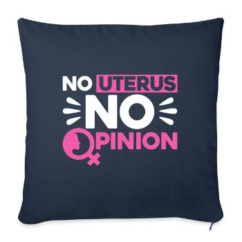 Droits des femmes Autonomisation féministe - Housse de coussin décorative 45 x 45 cm - bleu marine - Devant