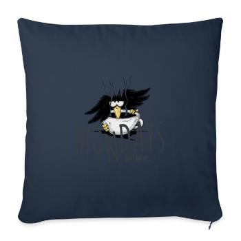 Montage sind so... sarkastischer Rabe Kaffee Krähe - Sofakissenbezug 45 x 45 cm - Navy - Vorne
