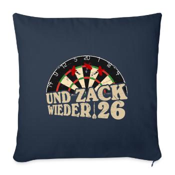 Drôle de fléchette disant jeu de fléchettes cadeau - Housse de coussin décorative 45 x 45 cm - bleu marine - Devant