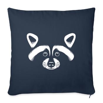 Déguisement de raton laveur - Cadeau de planche à laver - Housse de coussin décorative 45 x 45 cm - bleu marine - Devant