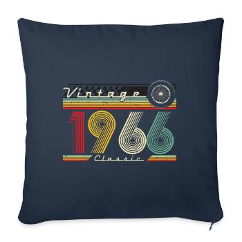 Born 1966 1966 birthday gift vintage - Sofa pillowcase 17,3'' x 17,3'' (45 x 45 cm) - navy - Front