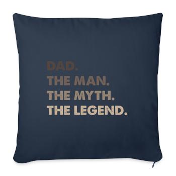 Meilleur papa. Papa de l'année. Des cadeaux pour les papas Super Papa - Housse de coussin décorative 45 x 45 cm - bleu marine - Devant