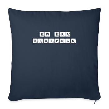 Cadeau de grossesse bébé bébé enceinte - Housse de coussin décorative 45 x 45 cm - bleu marine - Devant