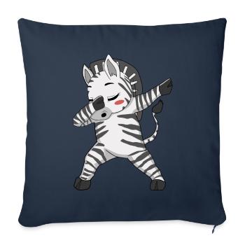 Dabbing Zebra Dab Dance Zebras - Sofa pillowcase 17,3'' x 17,3'' (45 x 45 cm) - navy - Front