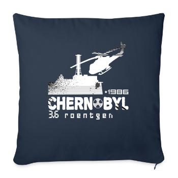 Tschernobyl TShirt 1986 3.6 Roentgen Soviet UdSSR - Sofakissenbezug 45 x 45 cm - Navy - Vorne