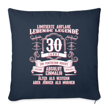 30 anniversaire drôle idée de cadeau - Housse de coussin décorative 45 x 45 cm - bleu marine - Devant