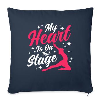 Ballet Danse Ballerine Ballet Danse Cadeau - Housse de coussin décorative 45 x 45 cm - bleu marine - Devant