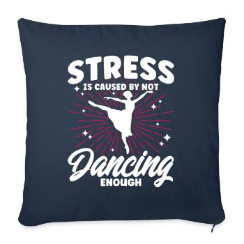 Ballerine Ballet Danse Ballet Danse Cadeau - Housse de coussin décorative 45 x 45 cm - bleu marine - Devant