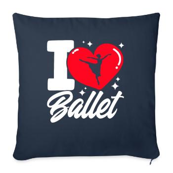 Danseuse de ballet Ballet Danse Ballet Filles - Housse de coussin décorative 45 x 45 cm - bleu marine - Devant