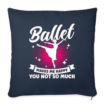 Ballerine Ballet Dancer Ballet Girls - Housse de coussin décorative 45 x 45 cm - bleu marine - Devant